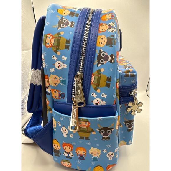 NWT Disney x Loungefly Anna-Inspired Mini Backpack -from Frozen Rare Loungefly Disney Frozen Chibi Mini Backpack Elsa Anna Olaf  main image 2